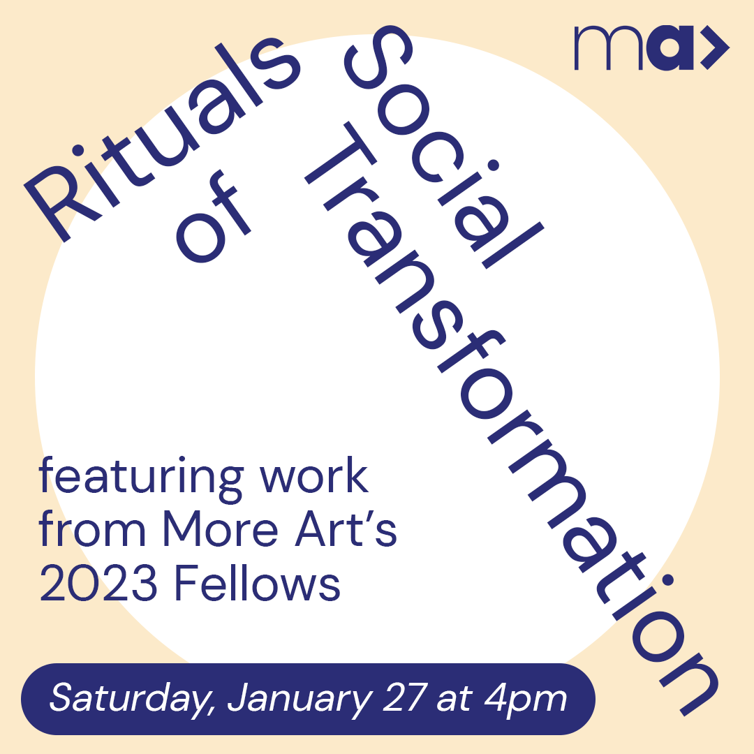 A decorative title with the text "Rituals of Social Transformation" displayed at differing angles.